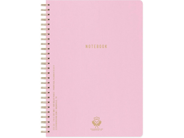 Textured Twin Wire Notebook, Lilac, 8.25 x 11.625 in Daily Planner & Soft Cover Writing Journal, 160 Lined Perforated Pages, Large Spiral Notebook...