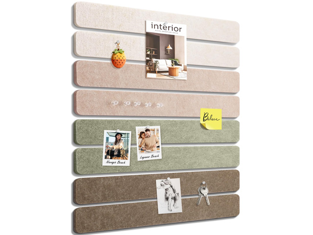 Small Cork Bulletin Board Tiles, Felt Wall Decor and Office Desk Accessories for Vision, Message Center, Picture and Prayer Board, Dorm, Room, Home...