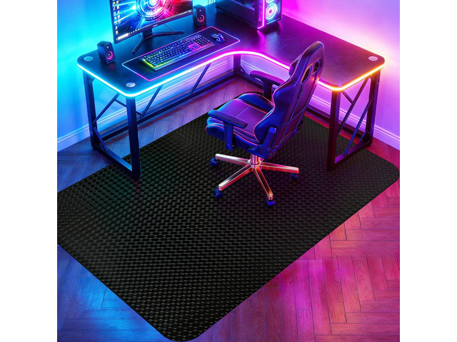 Gaming Chair Mat for Hardwood Floor, 72'×46' Chair Mat, Easy Glide Large Non-Slip Office Chair Mat for Rolling Chairs, Easy-Clean, Floor Protector,...