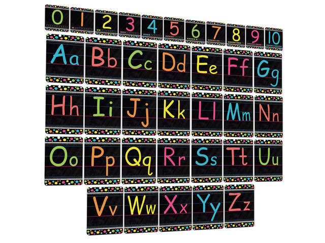 Bulletin Board Letters - ABC Alphabet Poster Classroom Decorating Set Toddler English Poster Kindergarten Elementary Classroom Nursery Home Wall...