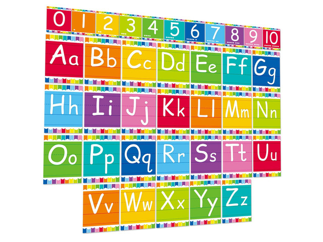 Bulletin Board Alphabet - ABC Alphabet Poster Classroom Decorating Set Preschool English Poster Kindergarten Elementary Classroom Wall Decor...
