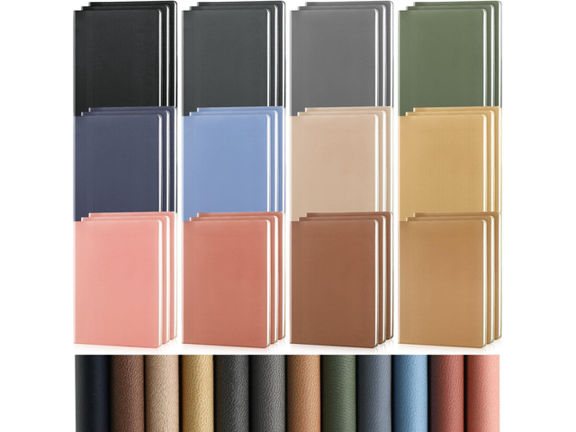 36 Pcs A5 PU Leather Notebooks for Back to School,Morandi Color Journals with 128 Lined Pages, Lay-flat Binding and Blank PU Covers for Laser...