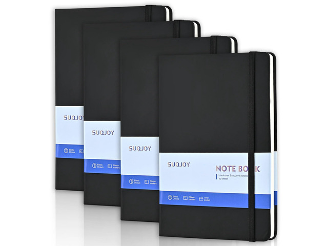 Lined Journal Notebooks, 4 Pack 160 Pages, 5.5x 8.2-Inch Journals for Women Men, Hardcover Notebook with 100 gsm Thick Paper, A5 Size College Ruled...