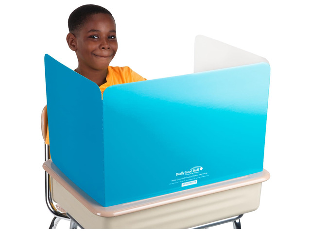 Large Privacy Shield, Set of 12, Turquoise Glossy Ages 4+, PreK+, Reduces Distractions, Help Focus & Keep Eyes from Wandering