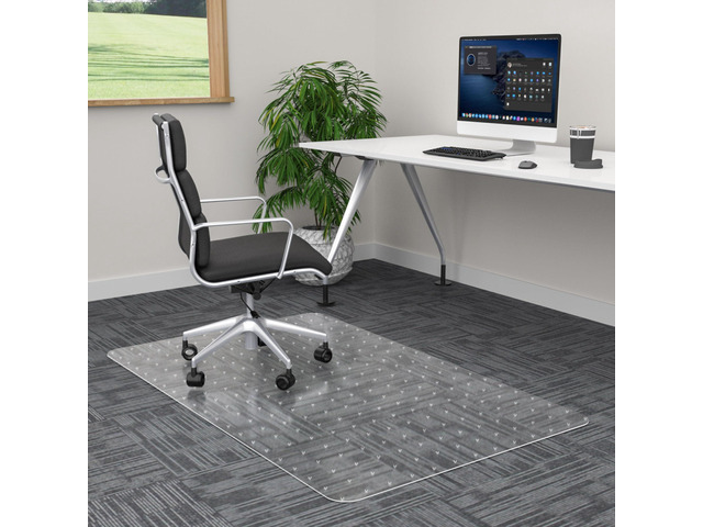 Office Chair Mat for Carpet, 30' x 48' Clear Desk Chair Mat for Low Pile Carpeted Floors- Easy Glide Plastic Floor Mat for Office Chair on Carpet