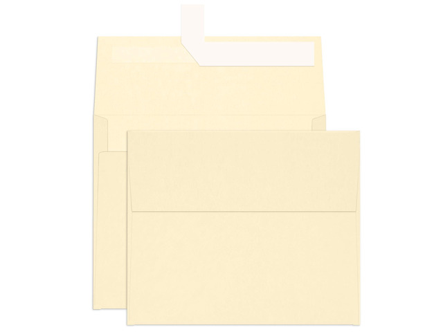 100 Pack A2 Cream Self Seal Envelopes, 4.375 x 5.75 Printable Invitation Envelopes 120 GSM, Ivory for DIY Greeting Cards, Photos, Invitations,...