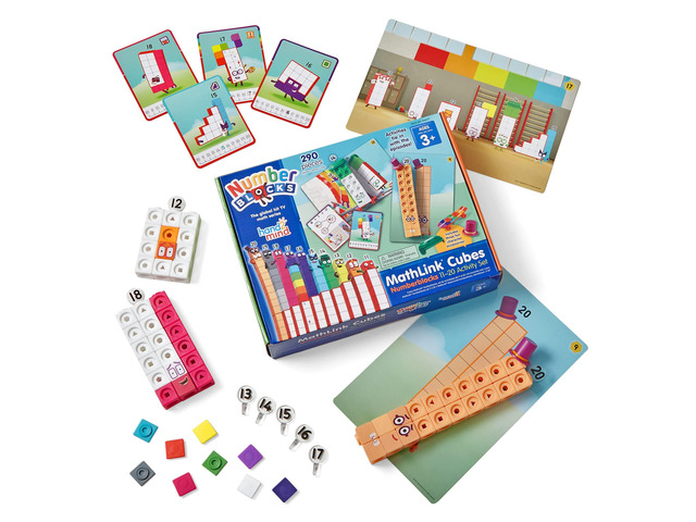 MathLink Cubes Numberblocks 11-20 Activity Set, Ages 3+ 30 Preschool Learning Activities, Counting Blocks, Linking Cubes, Educational Toys for...