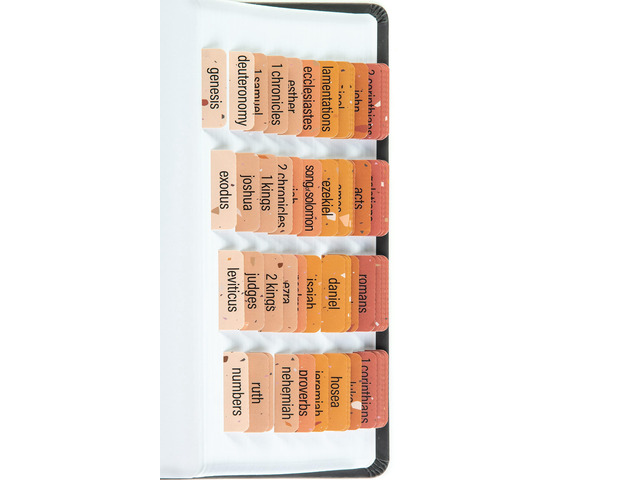 Laminated Bible Tabs for Women and Men (Terrazzo Theme) Large Print Bible Book Tabs, Bible Study Journaling Supplies, 84 Catholic Scripture Tabs,...