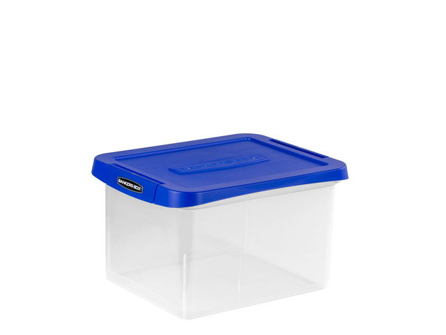 Heavy-Duty Plastic File Box, Letter/Legal Protect letter/legal files in a heavy-duty plastic box with hanging rails built for durable, grab-and-go...