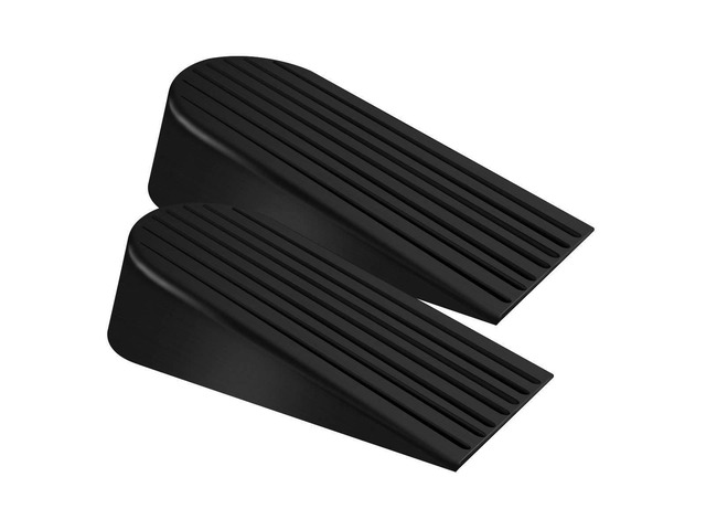 Big Door Stopper 2 Packs, Heavy Duty Wedge Rubber Door Stop Works on All Floor Surfaces, Non-Scratching Doorstops Special for Home Office School...