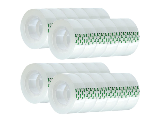 Transparent Tape Refill Rolls for Dispenser, Tear by Hand,24 Rolls x 900 inches