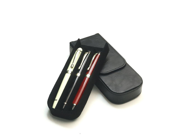 PU Leather Fountain Pen Case, Pen Storage Tray Organizer(black) Large Capacity Pen Storage for Fountain Pen Collection Fountain Pen Holder for...