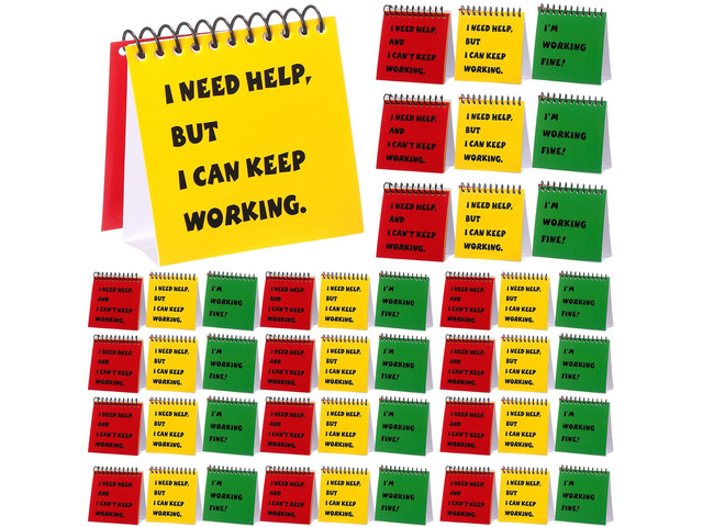 42 Pcs Classroom Teacher Must Haves, Behavior Management Tools I Need Help Mini Flip Chart Incentives for Kids Self Assessment Cards for Elementary...