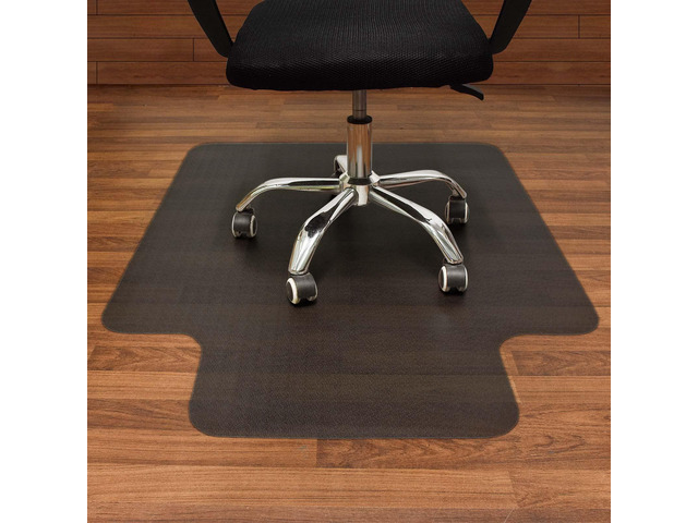 Office Chair Mat for Hardwood Floor, 36' x 48' Black Mat with Lip Laminate/Tile/Vinyl, Not Carpet, Computer Desk Mat, With Lip, Stay in Place, Easy...