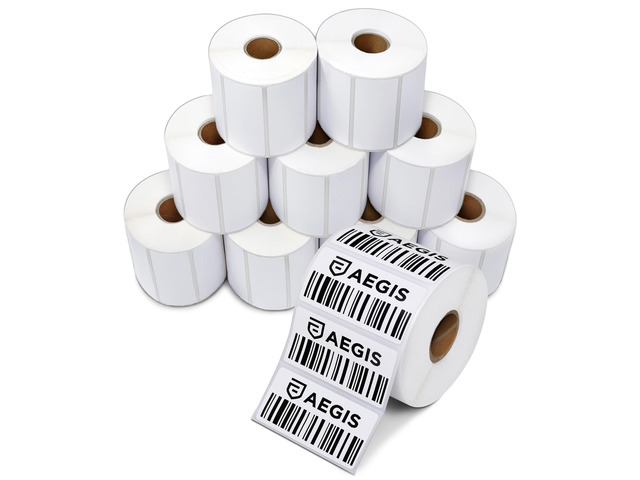 2.5' X 1' Direct Thermal Labels (15600 Count, 12 Rolls) - FNSKU Labels Barcode Stickers, Inventory Identification - Compatible With Zebra and Rollo...