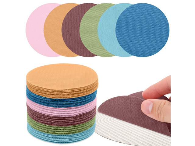 48 Pcs Circle Spot Markers Carpet for Classroom Seat Position Dots Removable Floor Makers School Rug Decoration Boho Colors Round Sitting Marks for...