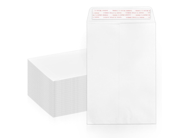 Catalog Envelopes, White, 6x9, 100 PCS Self Seal, 100 GSM, Manilla Envelopes, For Documents, Letters, Brochures, Photos