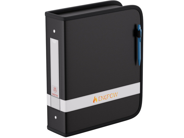 3 Ring Binder,Fireproof 2 Inch D Ring Binder with Zipper,Holds 500 Sheets,Non-Stick,PVC-Free,Compatible with Clear Sheet Protectors,Portable School...
