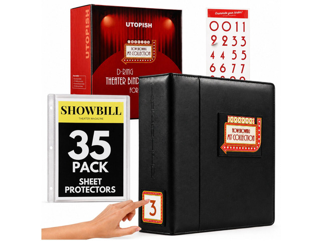 Show-Bill Binder - Large Broadway Program Album, 35 Sleeves Every show you've been to, in order and on a shelf instead of in a drawer. Acid-free...