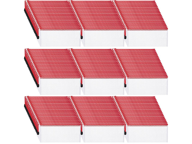 200 Pcs A6 Mesh Zipper Pouches Bulk 9.4'x4.5',Red Waterproof Pencil Bags for Office Supplies, Transparent Design for Stationery Storage, Organizers...