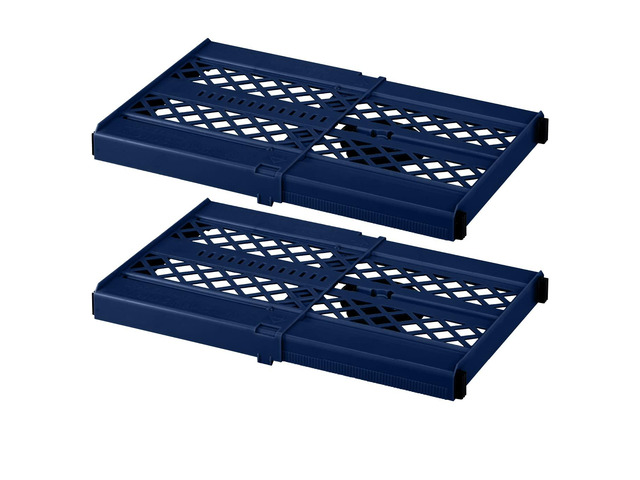 Adjust-A-Shelf Locker Shelf, Extends to Fit Your Locker, Easy to Use, Perfect for School, Office, Gym, Blue, 2-Pack