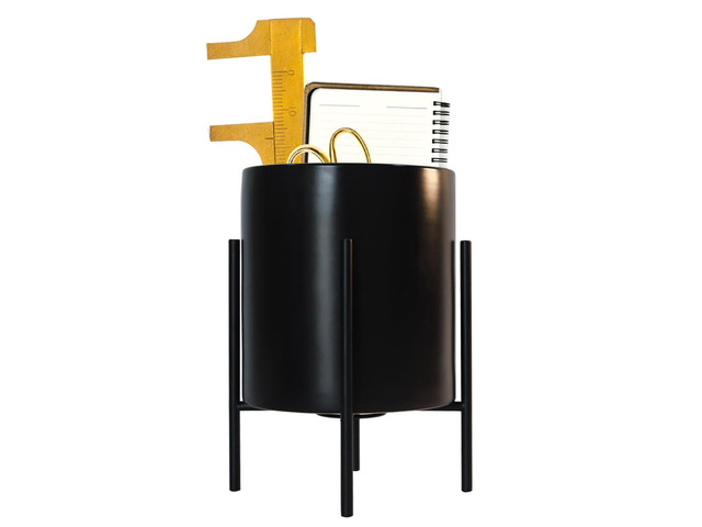 Desk Organizer,Large Capacity Black Pencil Container,Office Supplies Organizer for Students, Home, Workspace