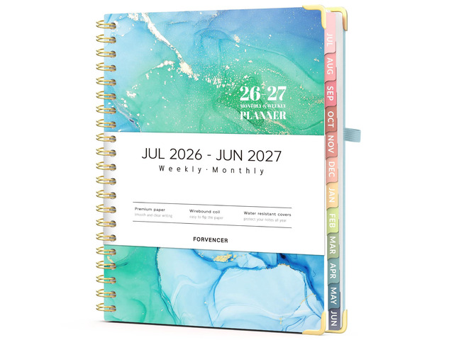 Planner 2026-2027, July 2026 - June 2027,8.5x11' Calendar Planner Weekly and Monthly, Hardcover Planning book with Monthly Tabs, Cute Journal...