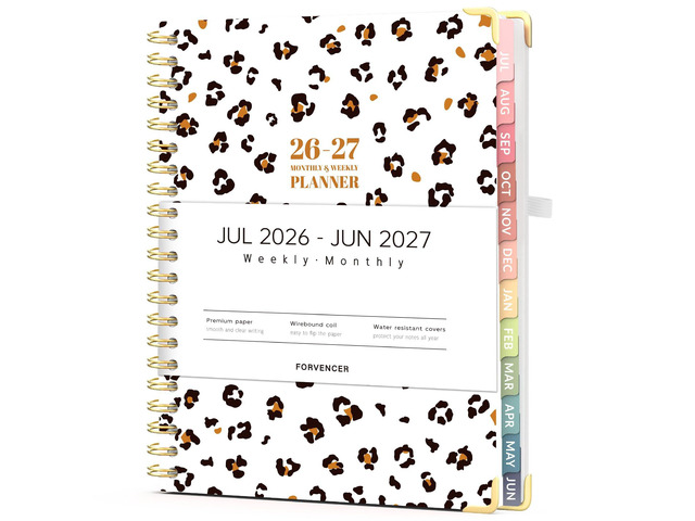 Planner 2026-2027, July 2026 - June 2027,8.5x11' Calendar Planner Weekly and Monthly, Hardcover Planning book with Monthly Tabs, Cute Journal...