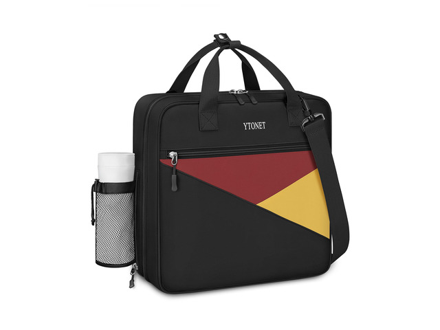 Zipper Binder Bag, 3 Inch 3 Ring Binder with Zipper D-Ring Fit 14 in Laptop, 700 Sheets Capacity Zippered Binders with Shoulder Strap & Removable...