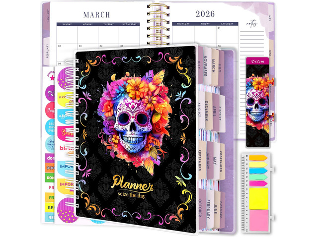 Planner 2026-2027, 18 Months Large Daily Weekly Monthly Organizer July 2026 - Dec 2027, 8.5x9.8', Calendar with Page Tabs, Separator, Pocket...