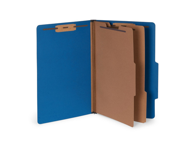 10 Classification Folders, Legal 2 Divider, Dark Heavy-duty, 2 in Expansion, 2 Prong Fasteners, 2 Dividers, 6 Sections, for Medical, Legal, and...
