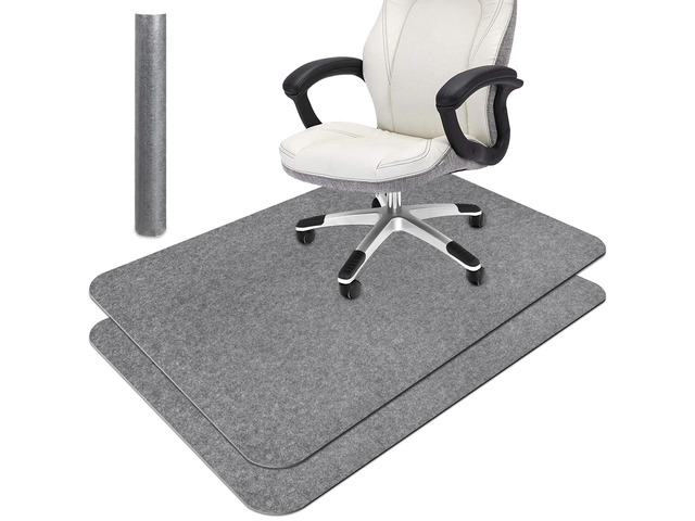 2 Pack Desk Chair Mat for Hardwood Floor & Tile 55'' x35 Office Chair Mat for Rolling Chairs Large Anti-Slip-Recyclable Material Computer Chair Mat...
