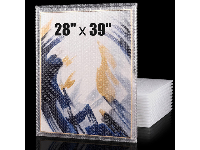 10 Pack 28*39 Inch Extra Large Bubble Pouches for Packing Shipping Bubble Bag Protect Shockproof Cushion for Moving Shipping, Artwork Fragile Dish...