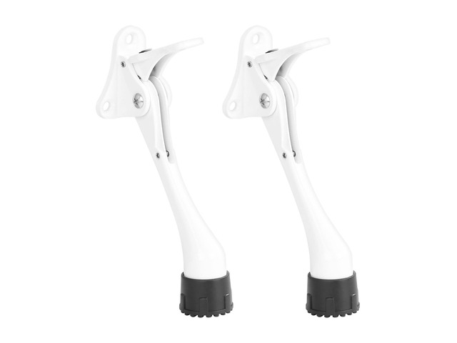 Kickdown Door Stopper 5Inches - 2 Packs One Touch Adjustable Height Door Stop for The Bottom of Door The Bottom of Door Aluminum Alloy Metal Door...