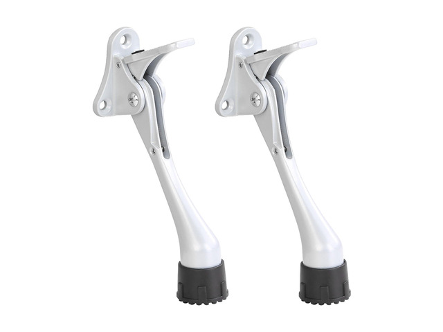 Kickdown Door Stopper 5Inches - 2 Packs One Touch Adjustable Height Door Stop for The Bottom of Door The Bottom of Door Aluminum Alloy Metal Door...