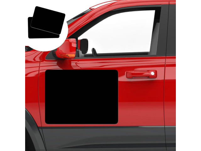 2 Pack Blank Car Door Magnetic Sticker, Rounded Corners Vehicle Sign, Perfect for DIY Advertise Business and Cover Company Logo, Personalized...