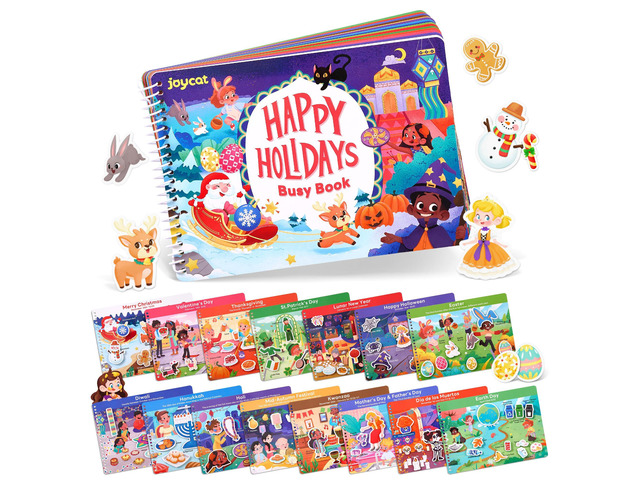 Holiday Busy Book for Toddlers Ages 3-5, English 15 holidays including Easter, Diwali and Thanksgiving encourage creativity and preschool skills at...