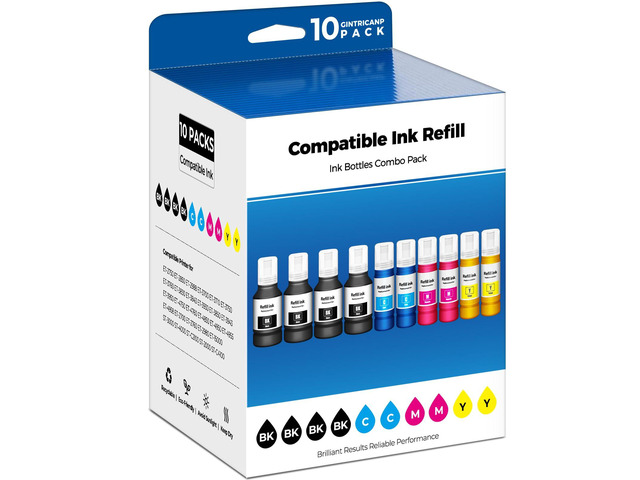 ET-2850 ET-15000 ET-3950 Ink Refill Bottles Compatible for EPT502 Ink 10PCS ET-2980 ET-4950 ET-3843 ET-4850 ET-3850 ET 15000 ET 4850 ET2850 ET3850...