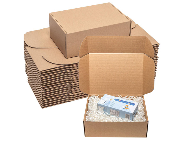 Shipping Boxes 12x9x4 Inch 25 Pack Corrugated Cardboard Mailer Brown Kraft Medium Literature Mailer Packaging Supplies, Mailing Boxes for Small...
