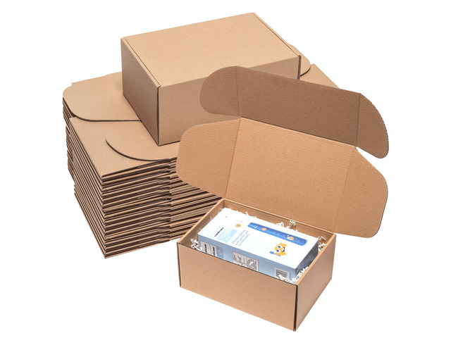 Brown Shipping Boxes 9x6x4' 30 Pack Corrugated Cardboard Mailers Kraft Medium Literature Mailer Packaging Supplies, Mailing Boxes for Small Business