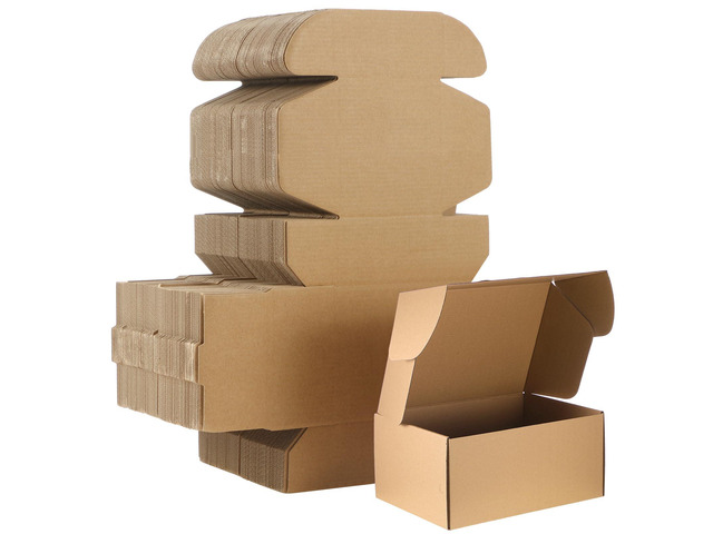 Shipping Boxes Corrugated, 6 x 4 x 3 Inch Brown Mailing Boxes for Small Business Shipping Literature Mailer Packing Gift