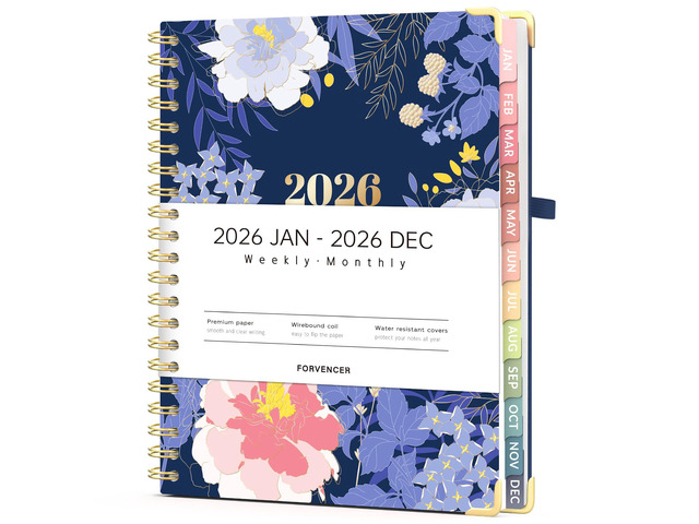 2026 Planner, Weekly and Monthly Calendar Planner for Women Jan 2026 - Dec 2026, 8.5x11', Hardcover Planning Agenda book, Cute Journal Organizer...