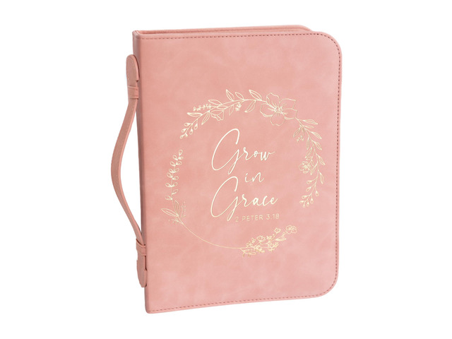 Bible Cover Case for Women - Minimalist Design Debossed Bible Case, Large Bible Covers for Women Bible Accessories (PinkGold)