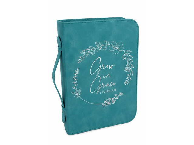 Bible Cover Case for Women PU Leather Large Bible Case with Minimalist Debossed Design Christian Bible Accessories for Girls & Women (Teal)