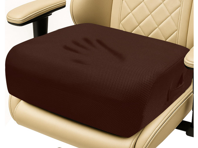 6' Extra Thick Memory Foam Office Chair Cushion 2-Layer Booster Seat for Back & Tailbone Pain Relief, 18 x 16 x 6in Non-Slip Cushion with Carry...
