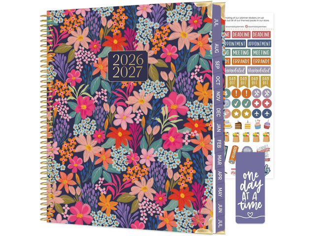 HARDCOVER Planner 2026-2027 (8.5' x 11') Academic Year (July 2026 - July 2027) - 13 Months Task Goal Planner for Women - Monthly & Weekly Agenda...