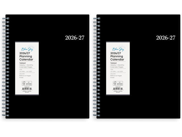 Weekly and Monthly Academic Year Planner Calendar, July - June, 8' x 10.875', Flexible Cover, Wirebound, Laminated Tabs, Pound (Dainian- 2026/2027,...