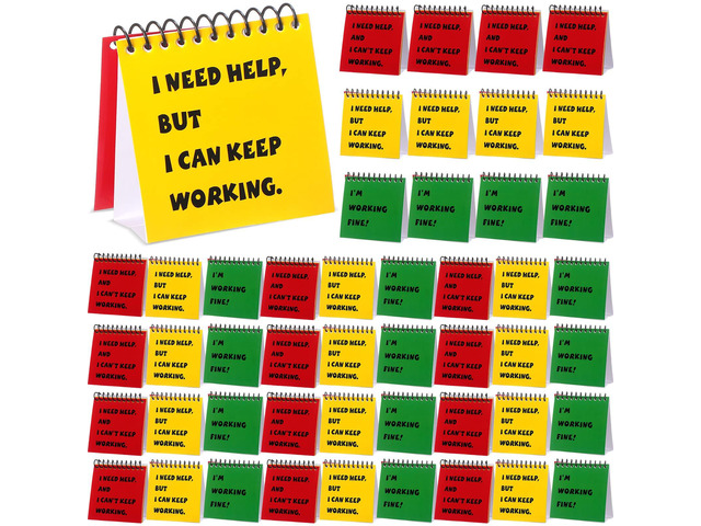 48 Pcs Classroom Teacher Must Haves, Behavior Management Tools I Need Help Mini Flip Chart Incentives for Kids Self Assessment Cards for Elementary...