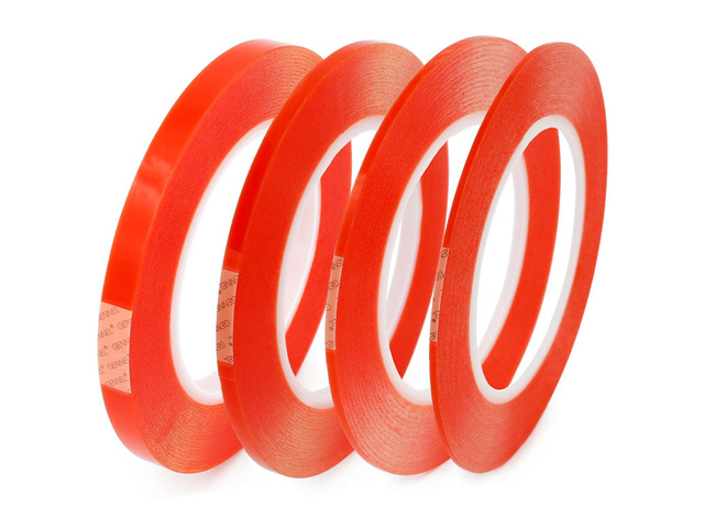 4pcs (2mm 3mm 5mm 10mm x 25M) Clear Double Sided Adhesive Tape Transparent Acrylic Tape (Thickness: 0.2mm), Mounting Tape for Crafts Arts Mobile...