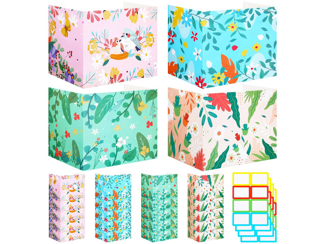24 Pcs Privacy Folders for Students Testing, Fresh, Colorful Testing Dividers for Classroom, Cardboard Privacy Board, Classroom Folders Teacher...